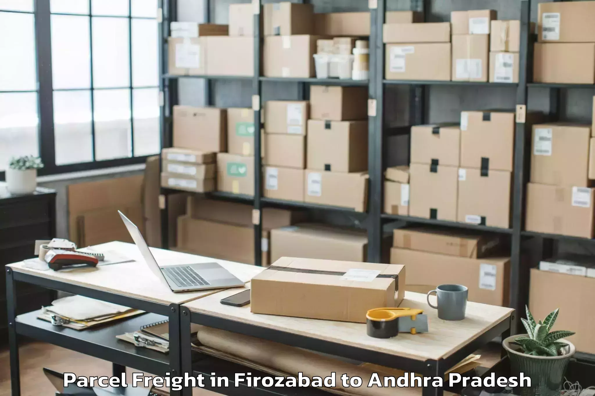 Top Firozabad to Piduguralla Parcel Freight Available